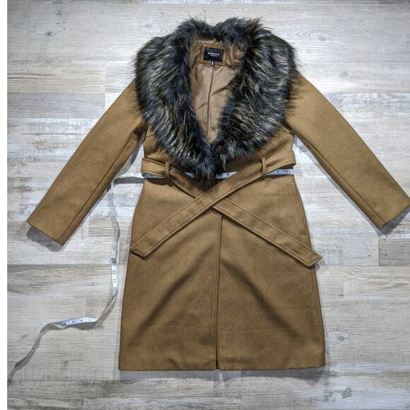 nwot Brave soul faux fur long coat. - Picture 2 of 13